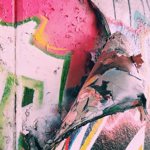Texture & graffiti on a wall